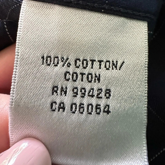 Bugatchi Mens Dress Shirts Black and Blue Plaid Contrast Cuff Print Size XL - Picture 12 of 12